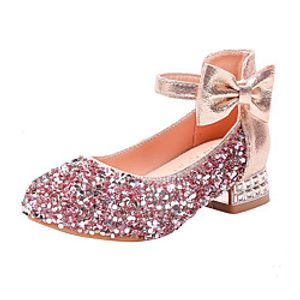 Girls' Heels Flower Girl Shoes Princess Shoes PVC Leather 2021 Toddler Big Kids(7years ) Blue Blushing Pink Silver All Seasons Lightinthebox