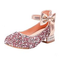 Girls' Heels Flower Girl Shoes Princess Shoes PVC Leather 2021 Toddler Big Kids(7years ) Blue Blushing Pink Silver All Seasons Lightinthebox - thumbnail