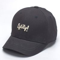 CRAZY Letter Embroidery Solid Color Baseball Cap