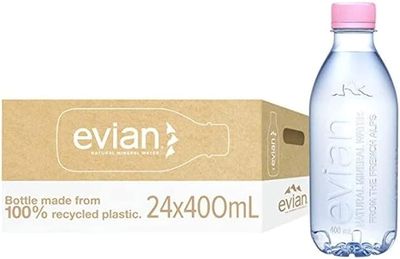 Evian (Recycled Bottle) Natural Mineral Water 400 ml (24pcs)
