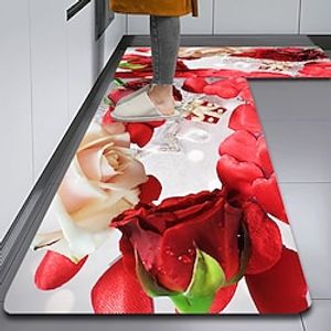 Christmas Floral Gift Doormat Non-Slip Oil Proof Rug Indoor Outdoor Xmas Mat Bedroom Decor Bathroom Mat Entrance Rug Door Mat Bedroom Lightinthebox