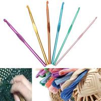 Set Of 6 3.5/4.0/5.0/5.5/6.0/6.5mm Crochet Hooks Set DIY Knitting Needles Kit - thumbnail