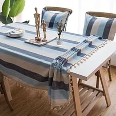 Farmhouse Style Tablecloth Cotton Linen Rectangle Table Cloths for Kitchen Dining, Party, Holiday, Christmas, Buffet miniinthebox