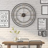 Large Decorative Wall Clock Round Oversized Centurian Roman Numeral Style Modern Home Decor Ideal for Living Room Analog Metal Clock 50/60cm Lightinthebox