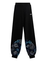 Floral Sweatpants - Black - thumbnail