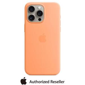 Apple iPhone 15 Pro Max Silicone Case with Mag Safe | Orange Sorbet