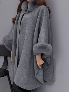 Women's Loose Mid-length Coat And Cape