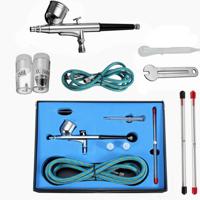 Dual Action 3 Airbrush Air Compressor Kit Body Craft Illustration Tattoo Painting Art Spray Gun Set