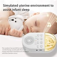 Baby White Noise Sound Machine 24 Soothing Sounds Baby White Noise Machine Sleeping Relaxation Rechargeable for Home Travel miniinthebox