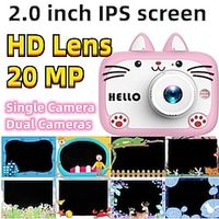 Kids Camera Toys HD Digital Video Camera for Toddlers Cartoon Soft Silicone Cover Mini Camera Birthday Gift With 16GB32GB SD Card Lightinthebox - thumbnail