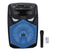Krypton Rechargeable Portable Speaker with Mic & Remote-(Black)-(KNMS5395)