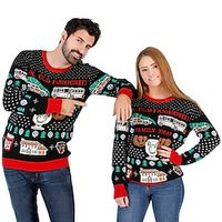 Christmas Reindeer Ugly Christmas Sweater  Sweatshirt Sweatshirt Pullover Anime Funny Top For Men's Women's Couple's Adults' 3D Print 100% Polyester Party Casual Daily Lightinthebox - thumbnail