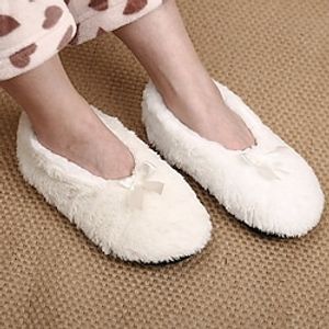 Women's 1 Pair Slipper Socks Cute Comfort Polyester Solid Colored Casual Daily Indoor Ultra Warm Winter Fall Black Blue Pink Lightinthebox