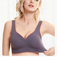 Seamless Sports Bra Yoga Fitness Bra Non Toxic Breathable for Skin Anti-sagging Sleepwear One Size Bra Cup miniinthebox - thumbnail