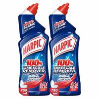 Harpic Limescale Remover Liquid Toilet Cleaner 2 x 750 ml