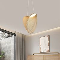 Log Chandelier Multi-layer Circular Diameter 15.7in 23.6in 31.4in Natural Wood Decorative Chandelier Suitable for Study Restaurant Kitchen Living Room Bar Cafe Lightinthebox