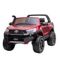 Megastar Licensed Toyota Hilux Ride On 12v battery kids 2 Seater ride on Suv car With MP4 player - Red (UAE Delivery Only)
