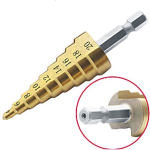 4-20mm Titanium Step Drill Bit, High-speed Steel Lightinthebox
