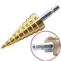 4-20mm Titanium Step Drill Bit, High-speed Steel Lightinthebox - thumbnail