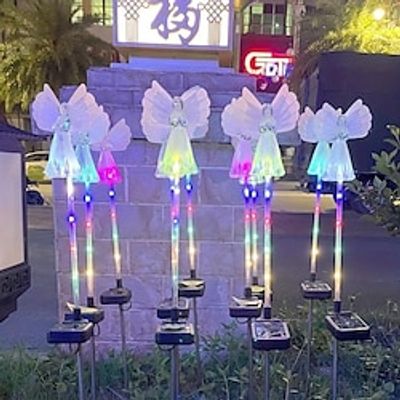 2Pcs Solar Angel Lamp, Outdoor Use of Waterproof, Christmas Garden Decorative, Landscape Floor Lamp, Holiday Lights miniinthebox