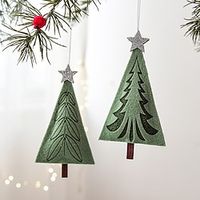 Felt Christmas Tree Decorations Christmas Decorations Shopping Mall Atmosphere Decoration Christmas Tree Decorations Lightinthebox - thumbnail