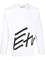 Etudes Wonder signature-print top - White