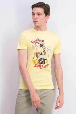Mens Graphic Print Tee Yellow Mens Graphic Print Tee Yellow