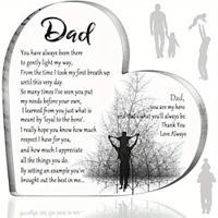 Father's Day Gift For Dad Acrylic Heart Sign Gift Sympathy Thankful Quote Blessed Wish Memorial Gift Table Centerpiece Decor From Son Daughter For Father's Day Gift 50th 60th Lightinthebox - thumbnail