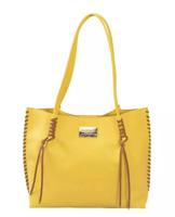 Baldinini Trend Chic Yellow Handbag with Golden Accents - BA-23366