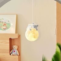 LED Pendant Lights Creative Little Bear 3 Light Color 15 cm Bedroom Bedside Modern Children's Room Chandelier Home Decoration Hanging Lamp Fixture Island Design Resin Painted Finishes 85-265V Lightinthebox - thumbnail