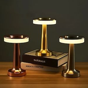 Retro Touch Led Charging Table Lamp Creative Dining Hotel Bar Coffee Table Lamp Outdoor Night Light Living Room Decorative Desk Dimmer Lamp Lightinthebox
