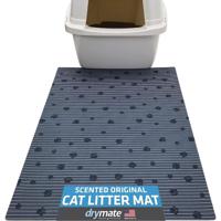 Drymate Scented Cat Litter Mat - Grey Stripe / Black Paws - 20 x 28 inch