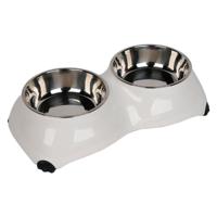 Pawsitiv 4 Paw Dinner Set Bowls - Medium - White