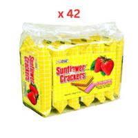 Croley Foods Sunflower Crackers Cream Sandwich Strawberry (7*27G) 189G Pack of 42