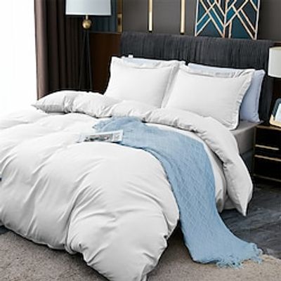 23Pcs Plain Color Duvet Cover Set Without Filler, 100% Washed Microfiber Super Soft Comforter Cover for All Season, Christmas Gifts Lightinthebox 23Pcs Plain Color Duvet Cover Set Without Filler, 100% Washed Microfiber Super Soft Comforter Cover for All Season, Christmas Gifts Lightinthebox