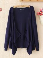 Pure Color Irregular Women Cardigans