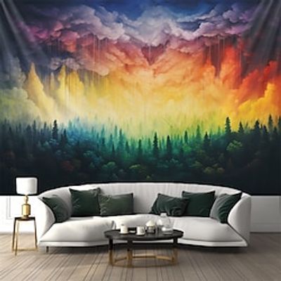 Painting Forst Rainbow Hanging Tapestry Wall Art Large Tapestry Mural Decor Photograph Backdrop Blanket Curtain Home Bedroom Living Room Decoration Lightinthebox