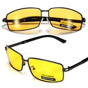 Yellow Lens Polarized UV 400 Sunglasses Night Vision Sport Shade Glasses Goggles