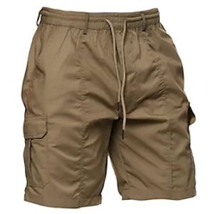 Men's Cargo Pants Hiking Shorts Flap Pocket Plain Waterproof Comfort Outdoor Daily Going out 100% Cotton Fashion Casual Black Army Green miniinthebox