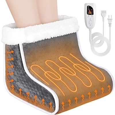 Electric Heated Foot Warmer Soft Boots 6 Heat Levels 4 Timers with Countdown Soft Inner Lining Heating Pad for Feet Winter Christmas Gift for Women  Men Lightinthebox
