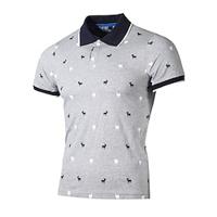 Men's Golf Shirt Golf Polo Work Casual Lapel Short Sleeve Basic Modern Animal Color Block Patchwork Button Spring Summer Regular Fit White Navy Blue Light Grey Golf Shirt Lightinthebox