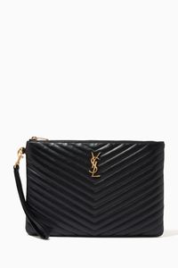 Monogram Tablet Pouch in Quilted Leather