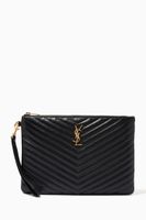 Monogram Tablet Pouch in Quilted Leather - thumbnail