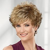Synthetic Wig Curly With Bangs Machine Made Wig Short A1 A2 A3 A4 A5 Synthetic Hair Women's Soft Fashion Easy to Carry Blonde Brown Silver miniinthebox