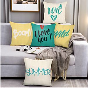 Letter Double Side Cushion Cover 1PC Soft Decorative Square Throw Pillow Cover Cushion Case Pillowcase for Bedroom Livingroom Superior Quality Machine Washable Outdoor Cushion for Sofa Couch Bed Chair Lightinthebox