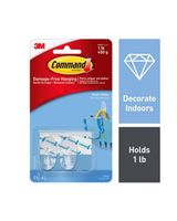 Command Clear 2 Piece Small Hooks