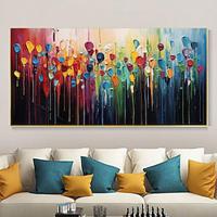 Hand painted Original Colorful Oil Painting on Canvas Modern Textured Wall Art Abstract Rainbow Painting Living Room Wall Decor Gift Painting No Frame Lightinthebox