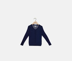 Girls Fine Knit Cardigan  Navy