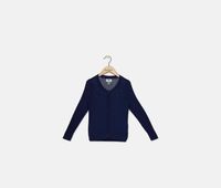 Girls Fine Knit Cardigan  Navy - thumbnail