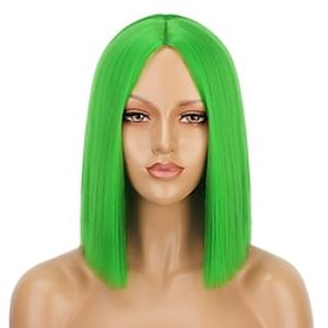 Blonde Wig 613 Bob Wigs for Women Middle Part Straight Wig Heat Resistant Synthetic Wigs Middle Part Cosplay Costume Wig miniinthebox